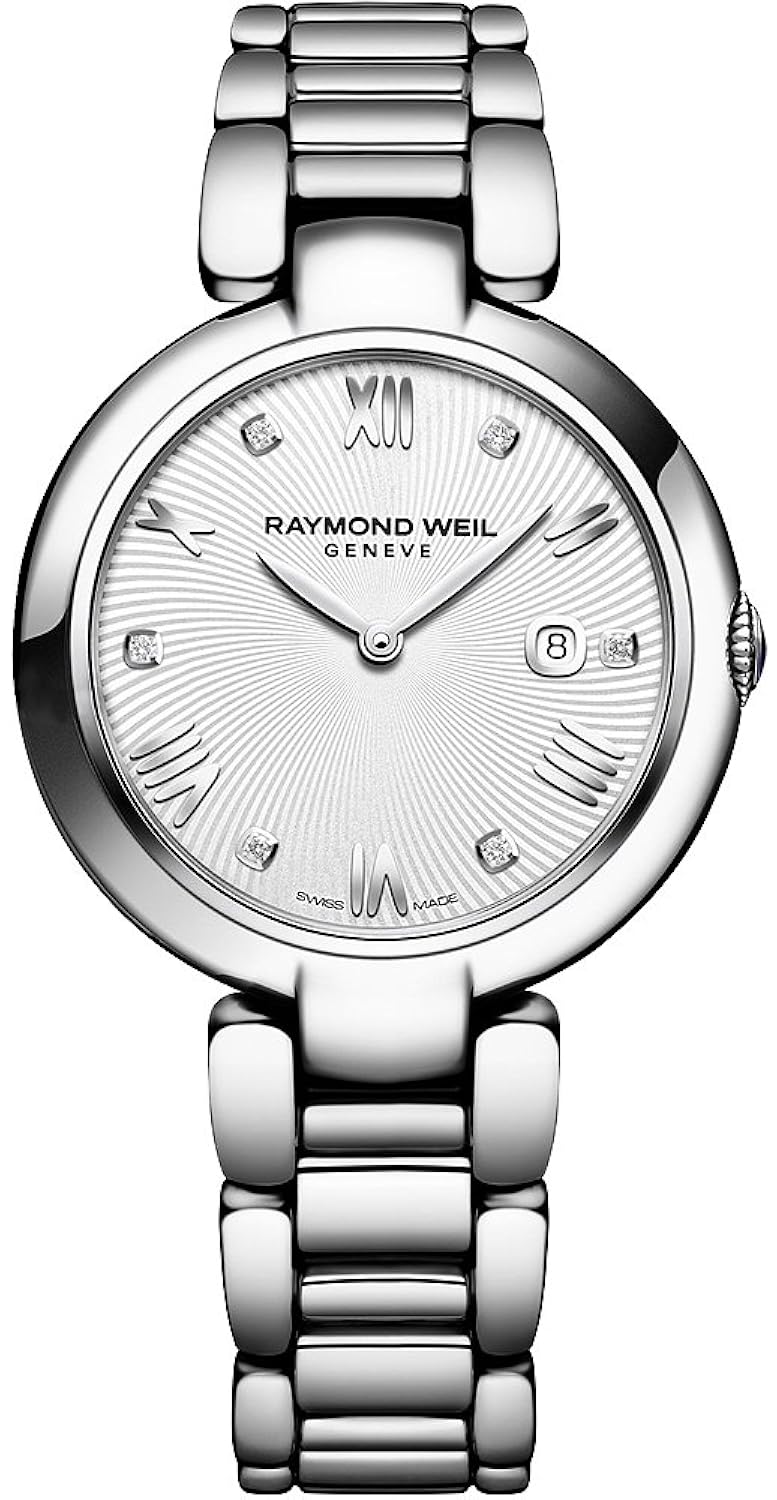raymond weil 女式  shine  瑞士石英不锈钢休闲手表,颜色: silver